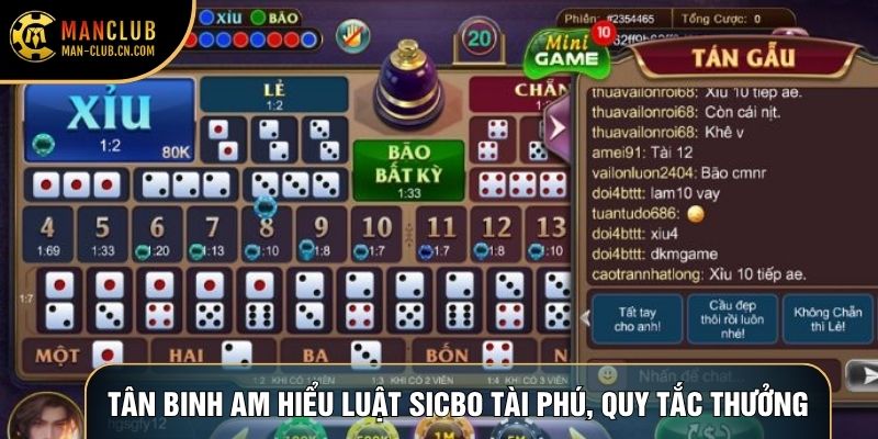 Tân binh am hiểu luật Sicbo Tài Phú, quy tắc trả thưởng